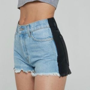 Revice denim shorts. Black and light blue wash size 27.